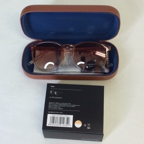 Komono Sunglasses Peach orange NEW Urkel UV 400 - Picture 10 of 12